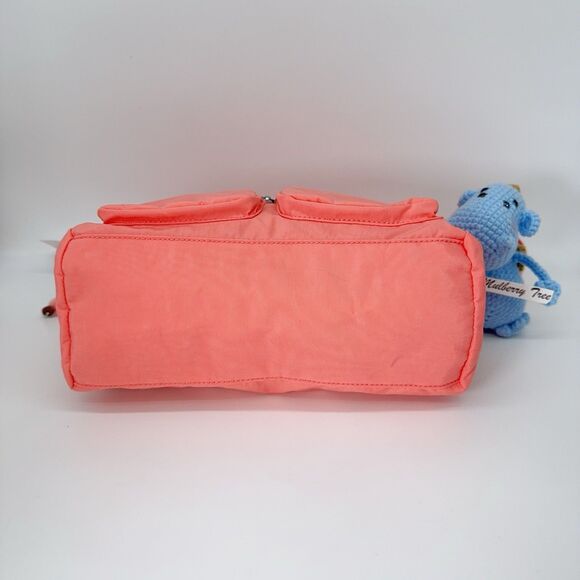 Kipling Tasmo Crossbody Shoulder Bag With Furry Monkey Pink Sherbert Lightweight - Picture 7 of 11